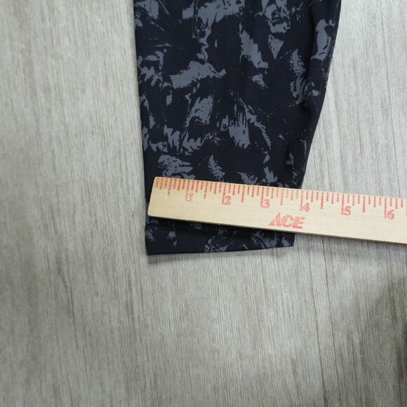 Nike Dri-FIT One High Waisted Print Leggings Black Gray Womens M Cropped Pocket - Picture 9 of 10